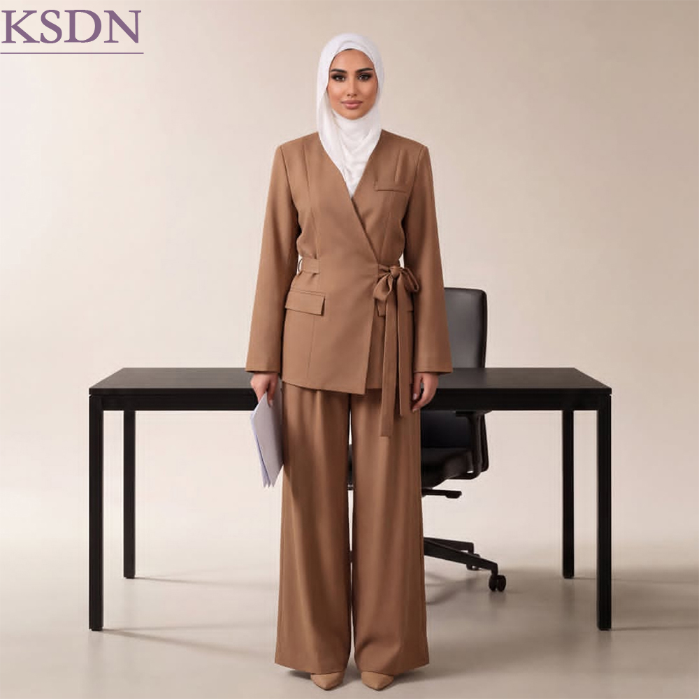 Womens Blazer - İş Kadınları İçin Şık Kemerli Blazer