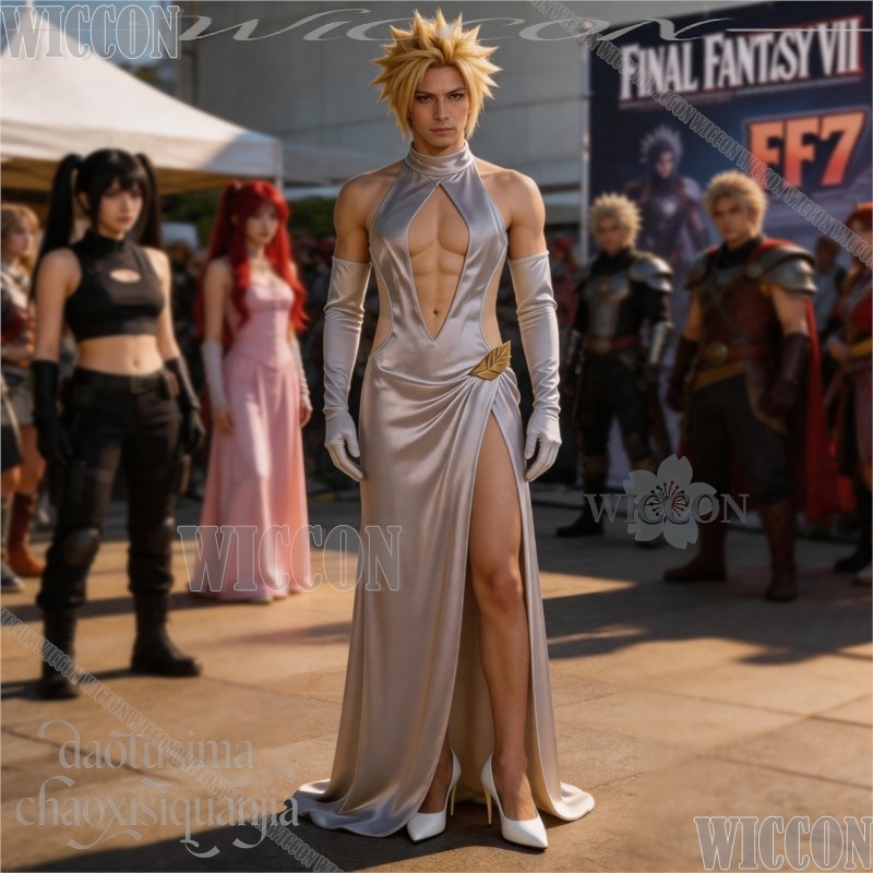 FF7 Cosplay Cloud Yüksek Yırtm - Evening Gown incelemesi ve fiyatı