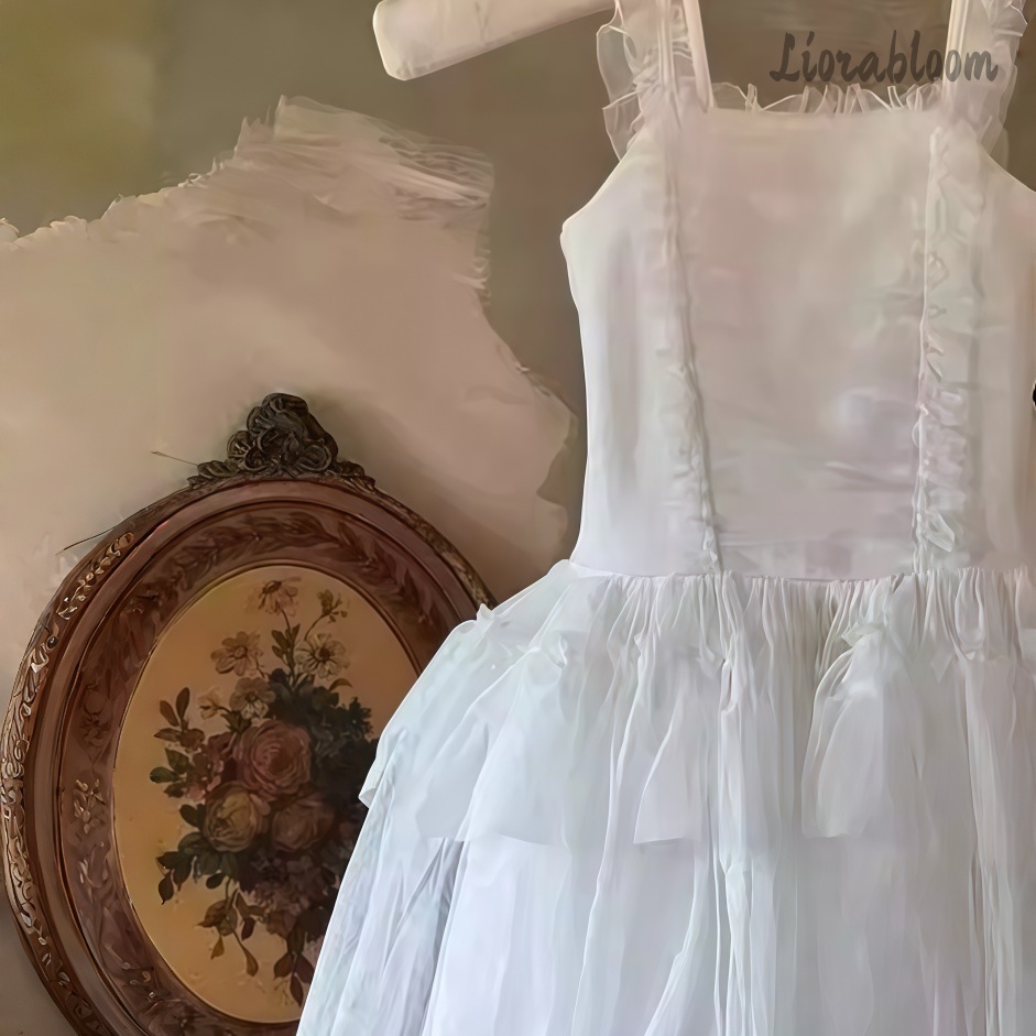 Beyaz Spagetti Kayışı Tül Çiçe - Formal Skirt incelemesi ve fiyatı