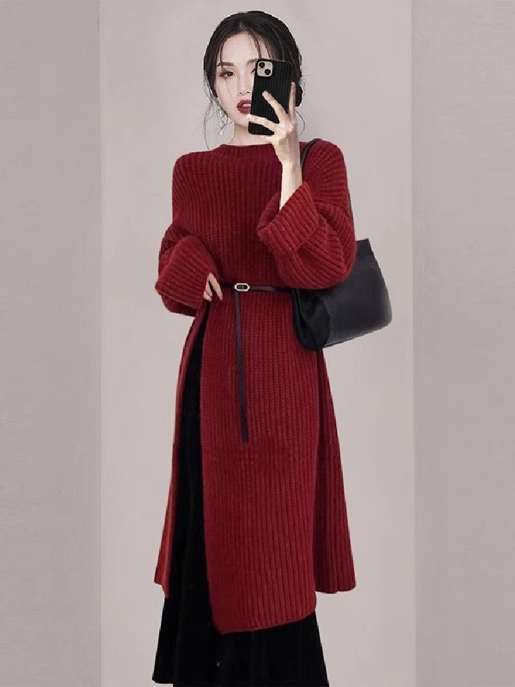 Kadınlar Zarif Kırmızı Örgü El - Women'S Red Formal Wear incelemesi ve fiyatı