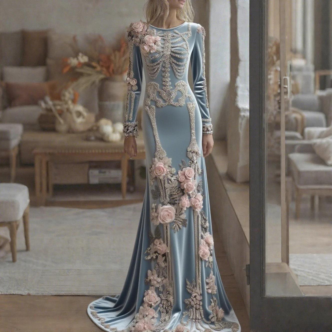2026 Yeni Kadın İskelet Desenl - Evening Gown incelemesi ve fiyatı